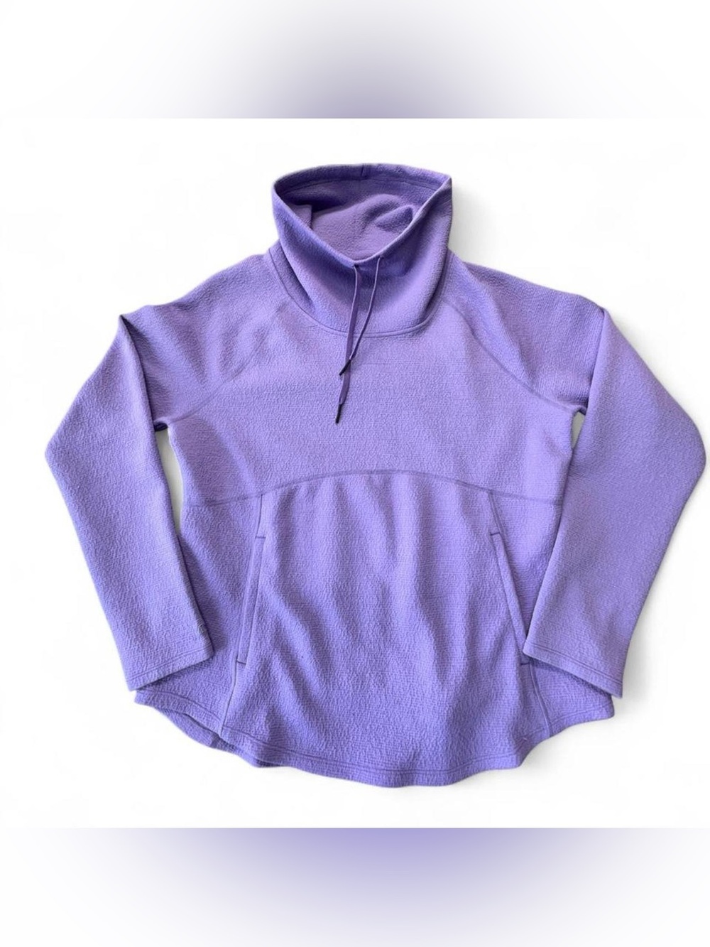 Marmot Womens Sweater Purple Quilted Cowl Neck Pullover Size Large O41